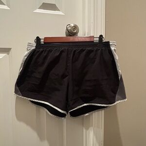 Women's Black and Gray Athletic Shorts